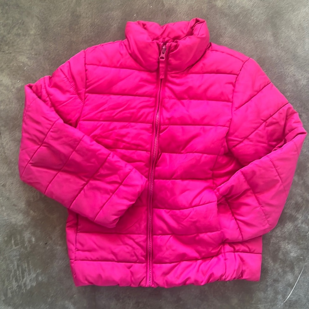 Girls pink puffer jacket